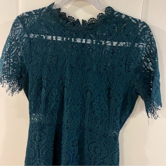 LULUS Remarkable Green Lace Midi Dress - Picture 3 of 7